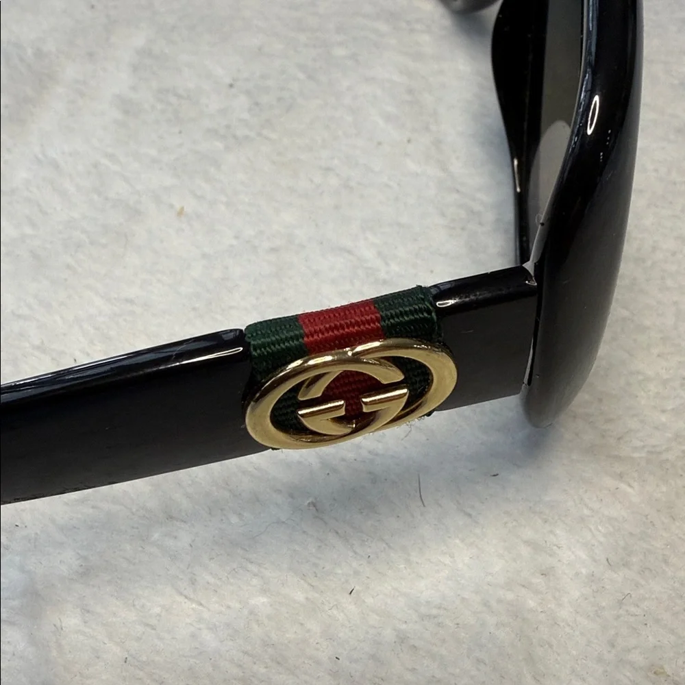 Gucci Fashion Black Polarized Colored Stripes Optyl Sunglasses Made in Italy - Picture 6 of 9
